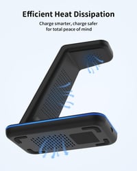 JoyGeek 3 az 1-ben vezeték nélküli töltőállomás Samsung Galaxy S26/S25/S24/S23 ZFlip Fold Watch Ultra Buds - black 6