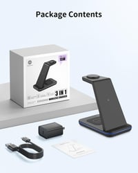 JoyGeek 3 az 1-ben vezeték nélküli töltőállomás Samsung Galaxy S26/S25/S24/S23 ZFlip Fold Watch Ultra Buds - black 9