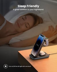 JoyGeek 3in1 összecsukható vezeték nélküli töltő iPhone/Apple Watch/AirPods 5