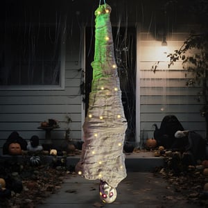 JOYIN 165 cm Halloween Függő Halott Dekoráció Teljes Test Világítással és LED Szemekkel