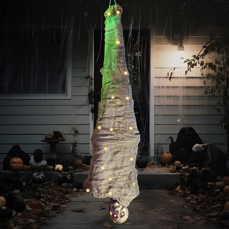 JOYIN 165 cm Halloween Függő Halott Dekoráció Teljes Test Világítással és LED Szemekkel