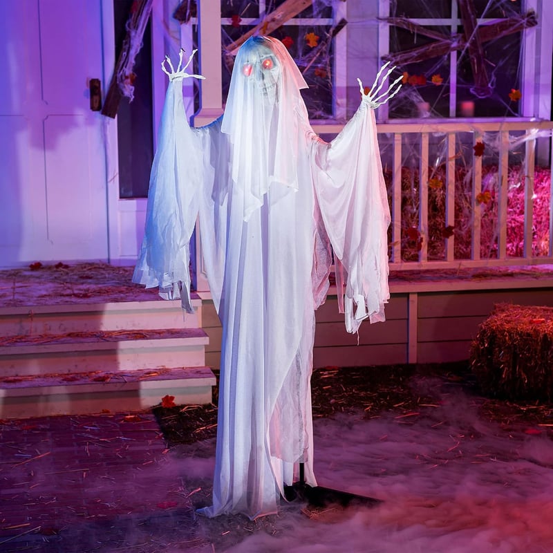 JOYIN 173 cm Halloween Animált Szellem Dekoráció Világító Szemmel és Hangeffektussal