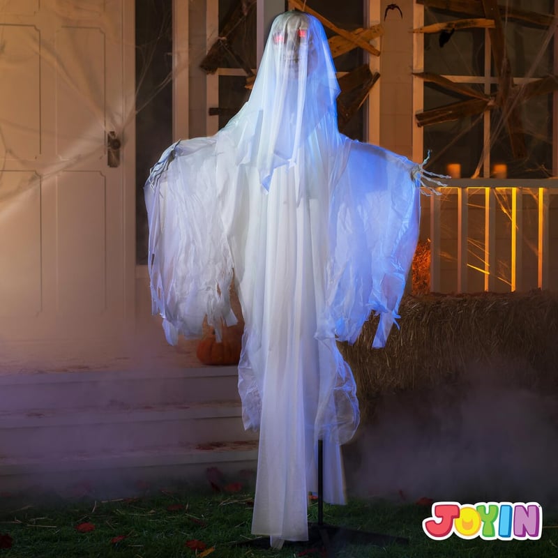 JOYIN 173 cm Halloween Animált Szellem Dekoráció Világító Szemmel és Hangeffektussal