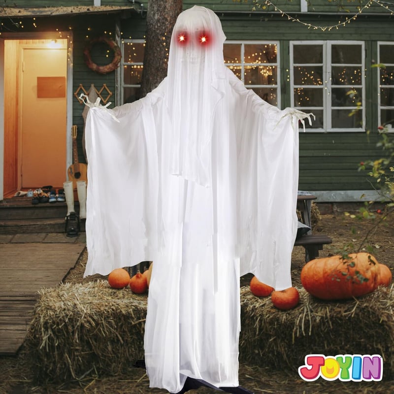 JOYIN 173 cm Halloween Animált Szellem Dekoráció Világító Szemmel és Hangeffektussal