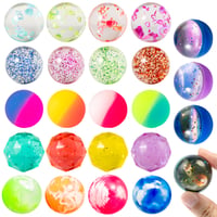 JOYIN Set 24 Mingi Săritoare din Cauciuc de 32 mm pentru Copii, Cadouri de Petrecere, Pachețele de Ziua de Naștere, Umplutură pentru Calendar de Advent, Cadou de Crăciun 1