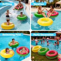 JOYIN set 3 colace gonflabile cu sclipici și model de fructe de vară, 82,5 cm, colac de înot pentru adulți pentru piscină, plajă, decor pentru petreceri în grădină 7