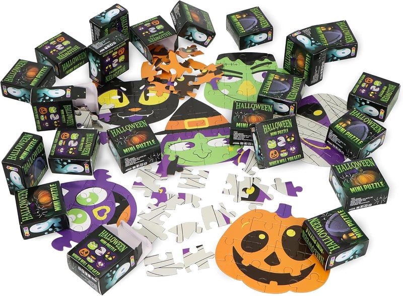 JOYIN 36 darabos Halloween puzzle szett vak dobozban 6 karakterrel gyerekeknek