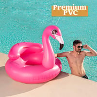 Colac Gonflabil JOYIN Flamingó 112 cm, Saltea de Piscină cu Suport de Băuturi, Jucărie pentru Petreceri de Vară la Apă 6