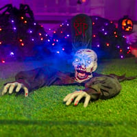 JOYIN Halloween Animált Zombi Kert Dekoráció Hangeffektussal és Villogó Szemekkel 8