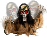 JOYIN Halloween Animált Zombi Kiemelkedő Dekoráció Hangeffektussal és LED Világítással 9