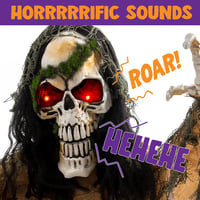 JOYIN Halloween Animált Zombi Kiemelkedő Dekoráció Hangeffektussal és LED Világítással 5