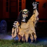 JOYIN Halloween Animált Zombi Kiemelkedő Dekoráció Hangeffektussal és LED Világítással 1