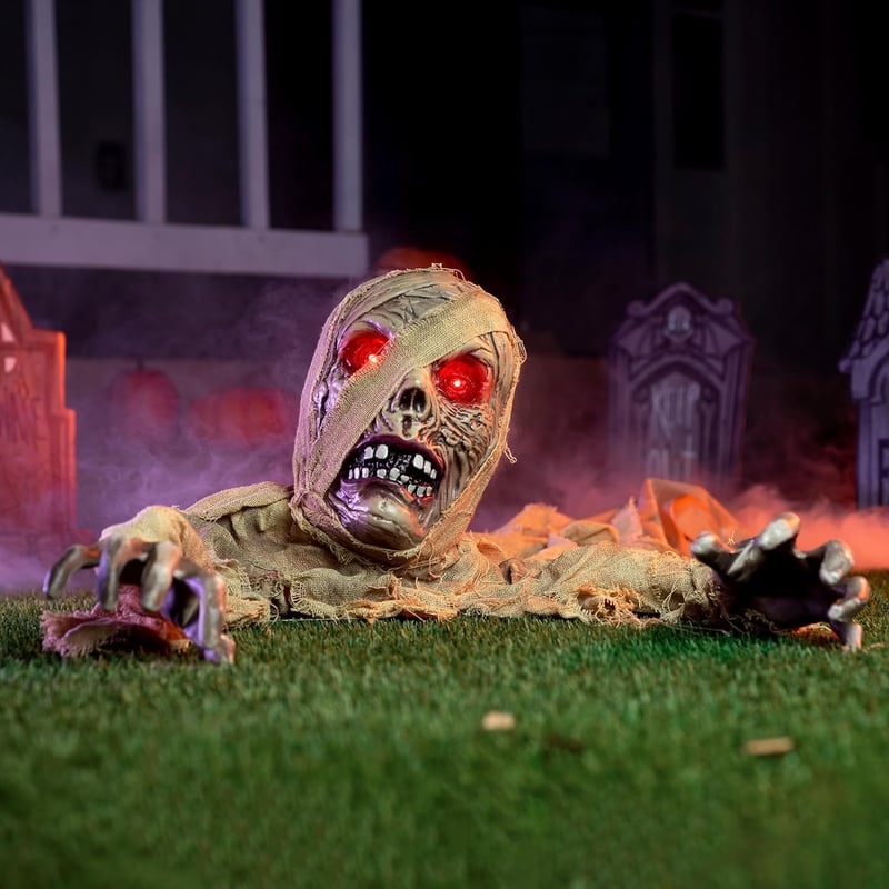 JOYIN Halloween Zombi Talajleszakadó Fényes Szemmel és Hangeffektussal