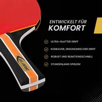 Sada na stolný tenis JOYJ s 2 páčkami a 3-hviezdičkovými loptičkami, s prenosným obalom, set na stolný tenis pre začiatočníkov aj profesionálov na vnútorné aj vonkajšie použitie 4