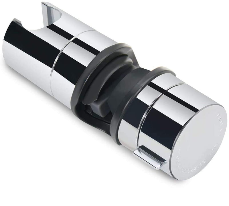 Joyoldelf Nastaviteľný Držiak Sprchy 18-25 mm - ABS Materiál, 360° Otočný Nástenný Držiak Sprchovej Hlavice, Chrómovaný, Sivý
