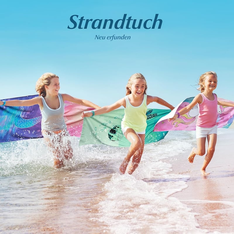 Joyoldelf Gyerek Strandtörülköző 140x70cm Fürdőlepedő Lányoknak Fiúknak