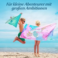 Joyoldelf Gyerek Strandtörülköző 140x70cm Fürdőlepedő Lányoknak Fiúknak 4