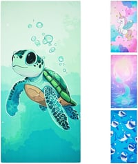 Joyoldelf Gyerek Strandtörülköző 140x70cm Fürdőlepedő Lányoknak Fiúknak 1