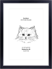 Joyshare A3 Fekete Képkeret MDF Fa Kerettel 27,9x42cm Akril Üveggel 1