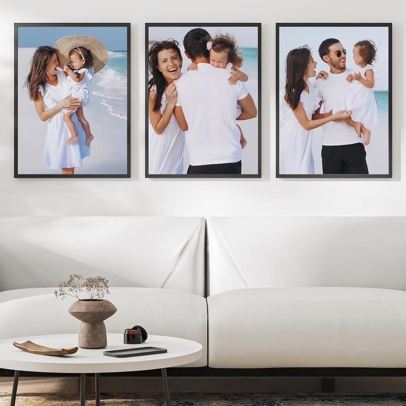 Joyshare A3 Fekete Képkeret MDF Fa Kerettel 27,9x42cm Akril Üveggel