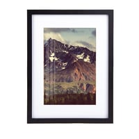 Joyshare Okvir za slike 30x40 cm - Crni Drveni Okvir s Akrilnim Staklom, Paspardom, Dvosmjernim Vješanjem, Siguran za Djecu, za Fotografije, Postere, O 1