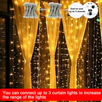 Joysing 600 LED-es függönylámpa 6m x 3m, 8 üzemmód, időzítő, vízálló karácsonyi dekoráció 2