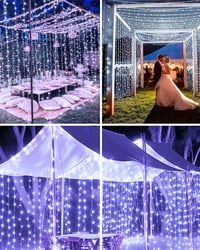 Joysing LED függönylámpa 600 LED, 6x3 m, 8 üzemmód - hideg fehér 3