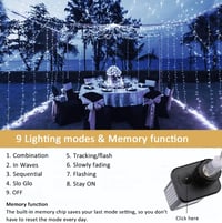 Joysing LED függönylámpa 600 LED, 6x3 m, 8 üzemmód - hideg fehér 5