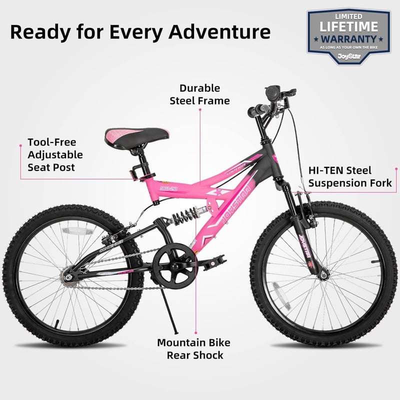 JOYSTAR Contender 20" gyerek mountainbike 7-13 éveseknek, teljes felfüggesztés