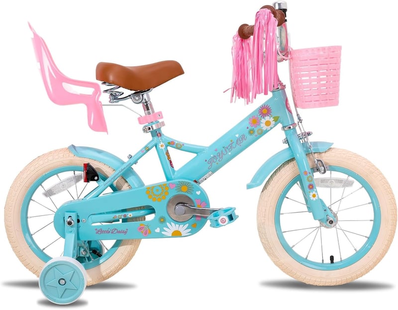 JOYSTAR Little Daisy 12/14/16 colos gyerekkerékpár lányoknak 2-7 év, támasztókerekekkel