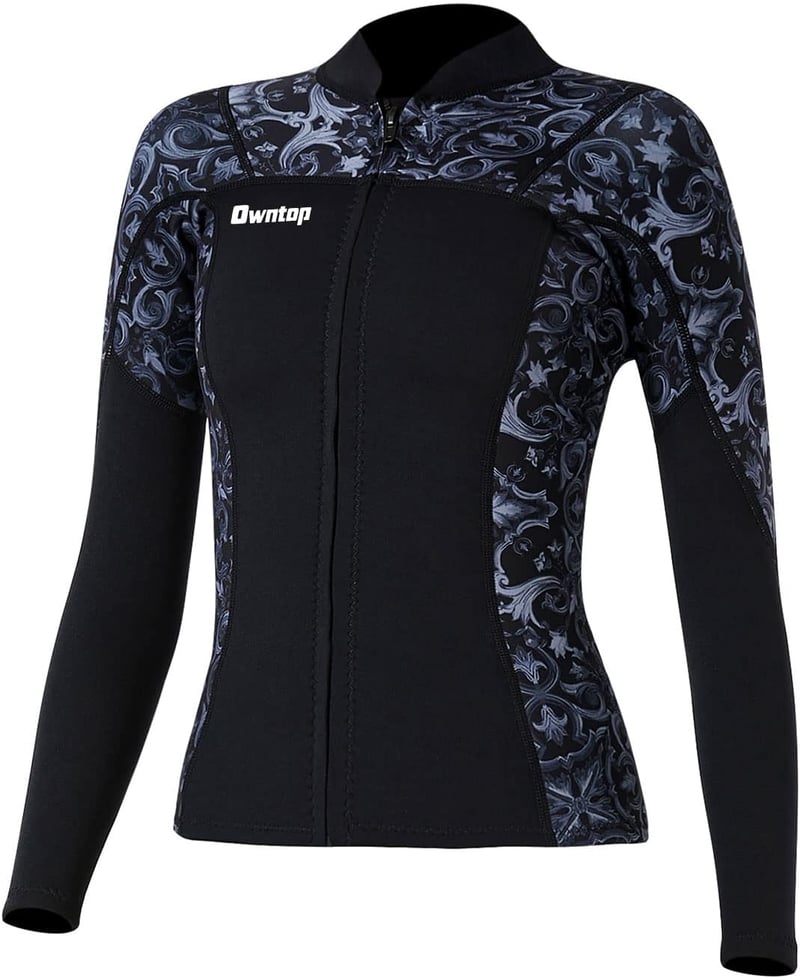 Joysummer 3 mm Neoprene Unisex Búvárfelső - Hosszú Ujjú Neoprén Dzseki Búvárkodáshoz, Szörfözéshez, Snorkelezéshez, UPF 50+ UV Védelemmel, X