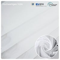 Joyswahl Jasmine voile bistro kratka zavjesa s trakom za provlačenje, prozirna kuhinjska vitraž zavjesa, 60x140 cm, bijela, 1 kom. 6