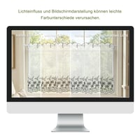 Joyswahl Jasmine voile bistro kratka zavjesa s trakom za provlačenje, prozirna kuhinjska vitraž zavjesa, 60x140 cm, bijela, 1 kom. 8