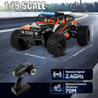 JOYTREKY Távirányítós Monster Truck 1:18 - 40 km/h Sebesség, 4WD Terepjáró, Vízálló, 2.4GHz Technológia, Gyerekeknek és Felnőtteknek 2