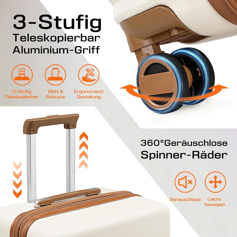 Joyway 3 részes kemény bőrönd szett bővíthető TSA zárral és 4 kerekű trolley