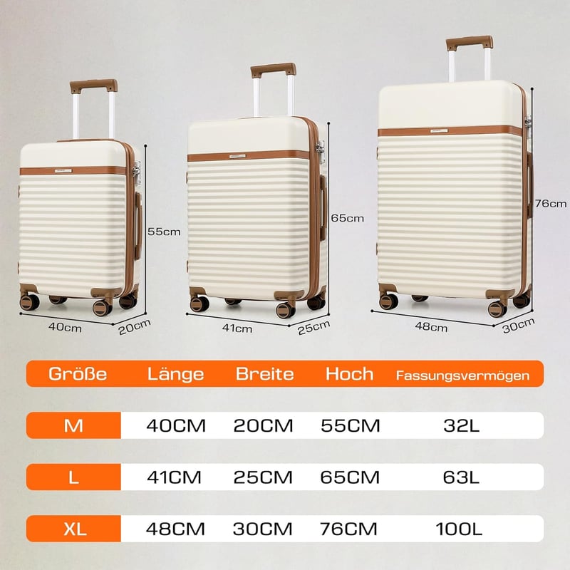 Joyway 3 részes kemény bőrönd szett bővíthető TSA zárral és 4 kerekű trolley