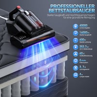 JPHYLL Ágyi Porszívó UV-C Fénnyel Matrac Tisztító 16 kPa Szívóerő HEPA Szűrő Meleg Levegő Funkció Atka Eltávolító 600W 2