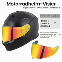 Náhradný priezor na motocyklovú prilbu JQF Gear pre Shark SKWAL i3 / RIDILL 2 / D-SKWAL 3, celotvárový, chrómovo-červený 2