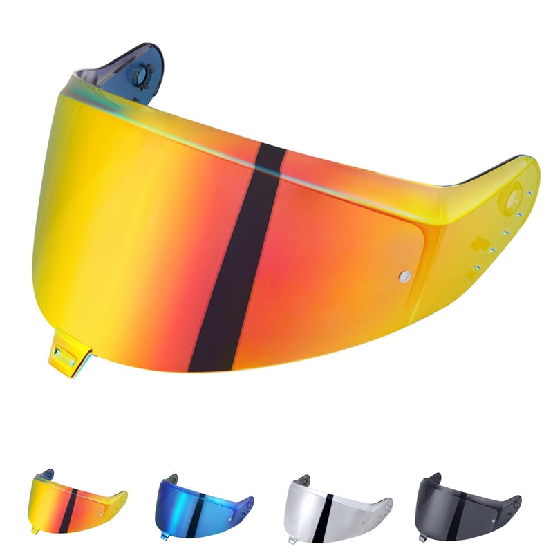 Náhradný priezor na motocyklovú prilbu JQF Gear pre Shark SKWAL i3 / RIDILL 2 / D-SKWAL 3, celotvárový, chrómovo-červený