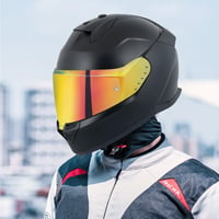 Náhradný priezor na motocyklovú prilbu JQF Gear pre Shark SKWAL i3 / RIDILL 2 / D-SKWAL 3, celotvárový, chrómovo-červený 3
