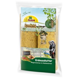 JR Farm Garden PBar Râme și Viermi de Făină pachet de 2 bucăți, 700g - Delicatesă Naturală pentru Păsările de Grădină