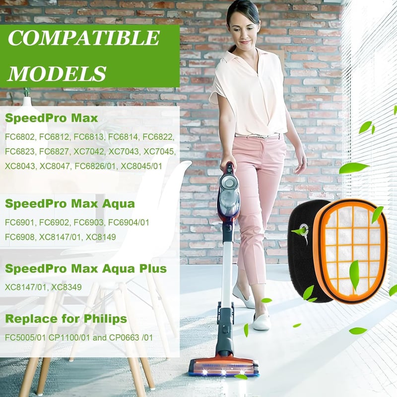 Jrisbo HEPA szűrő Philips SpeedPro Max FC6728 FC6727 FC6822 FC6812 porszívóhoz
