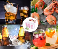 Jrisbo silikónová forma na ľad 4 ks, 14 kociek s vekom, ružová, bez BPA, stohovateľná do mrazničky, na koktaily a whisky 6