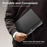 JRTAL OnePlus Pad 2 Tok 360° Forgatható Fekete Műbőr Védőtok Állvánnyal 12 Hüvelykes Android Tablet Burkolat 7