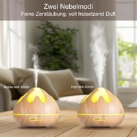 JRXH Aroma Diffúzor 500ml - Ultrahangos Párásító Illóolajokhoz, 7 Színű LED Világítással, Távirányítóval, 4 Időzítővel, Sárga 6