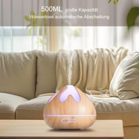 JRXH Aroma Diffúzor 500ml - Ultrahangos Párásító Illóolajokhoz, 7 Színű LED Világítással, Távirányítóval, 4 Időzítővel, Sárga 5