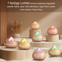 JRXH Aroma Diffúzor 500ml - Ultrahangos Párásító Illóolajokhoz, 7 Színű LED Világítással, Távirányítóval, 4 Időzítővel, Sárga 4