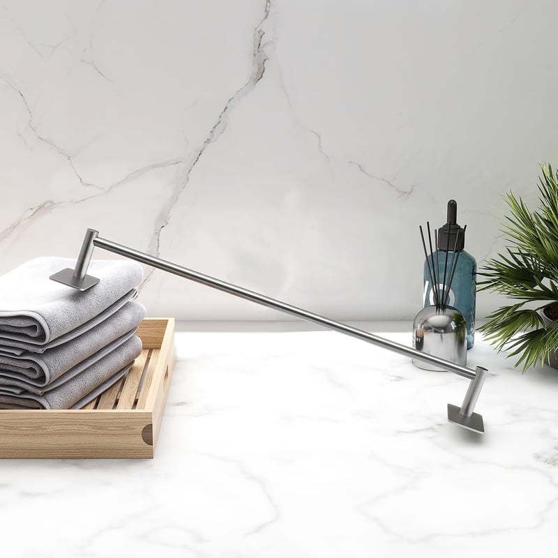 JS Öntapadós Törölközőtartó, Rozsdamentes Acél, 55 cm, Fúrás Nélkül