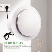 Obojstranný odsávací ventilátor JSATFUL 150 mm, 2 smery, silný prietok vzduchu 310 m³/h, tichý ventilátor do kúpeľne a kuchyne 6