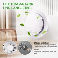 Obojstranný odsávací ventilátor JSATFUL 150 mm, 2 smery, silný prietok vzduchu 310 m³/h, tichý ventilátor do kúpeľne a kuchyne 4